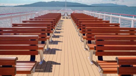 sika marine flooring on a cruise ship top deck