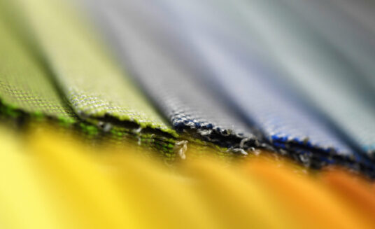 close up of fabrics in various colours