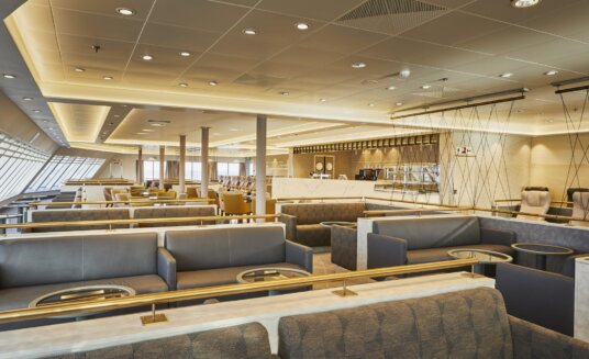 The Steen Friis- designed interior of Irish Ferries' W.B. Yeats