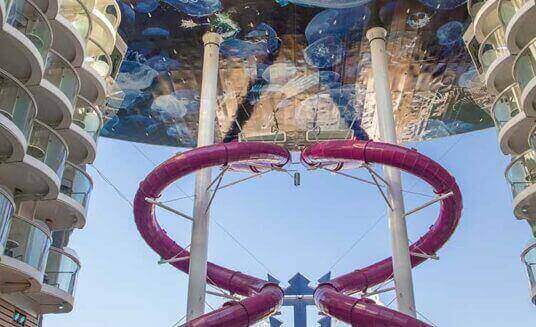 The Abyss waterslides on Oasis of the Seas
