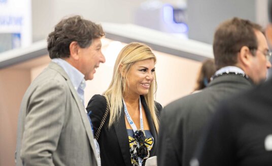 guests enjoying the cruise ship interiors expo 2021 networking breakfast